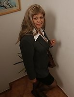 Naughty housewife playing with her pussy